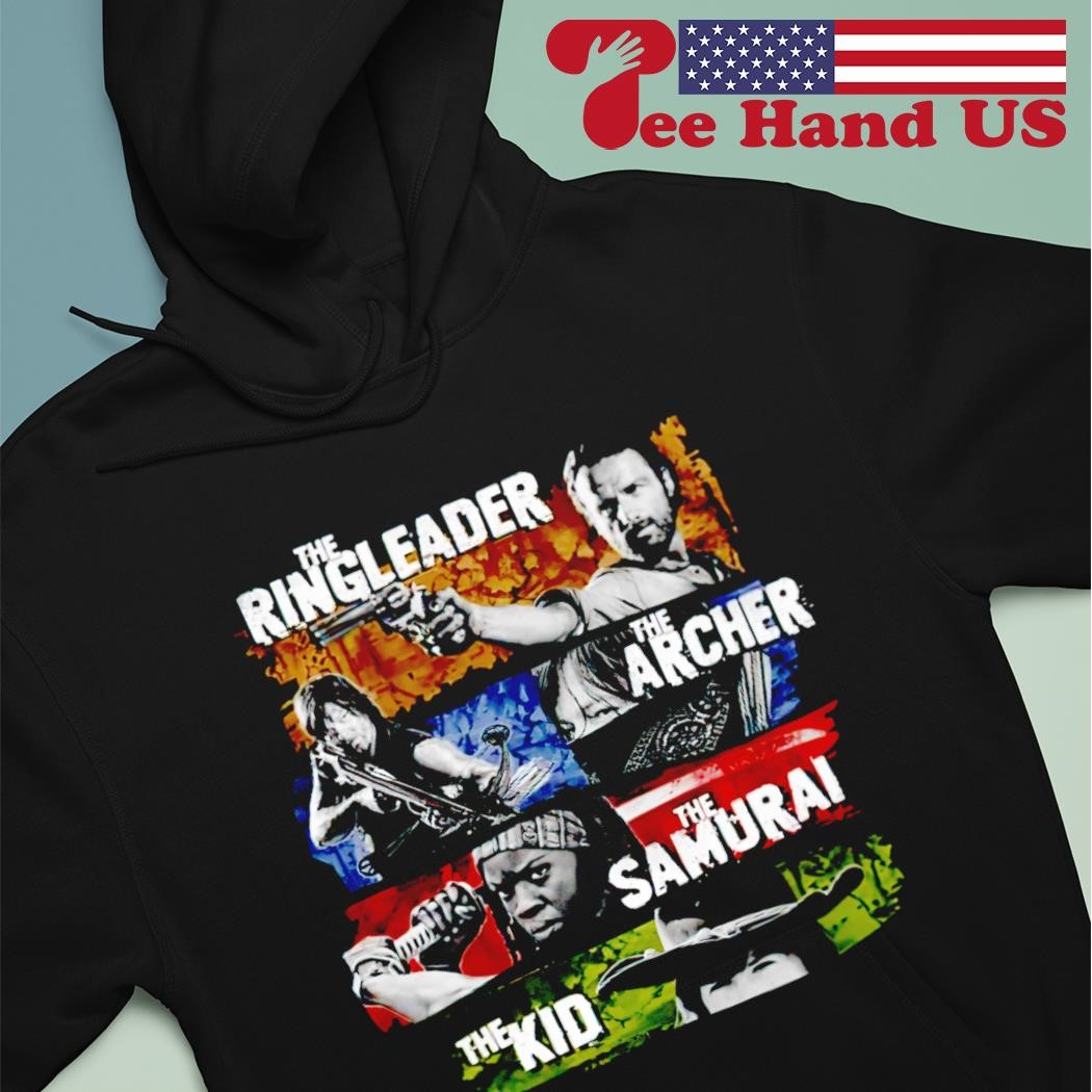 Ringleader, Archer, Samurai & the Kid Walking Dead t-shirt