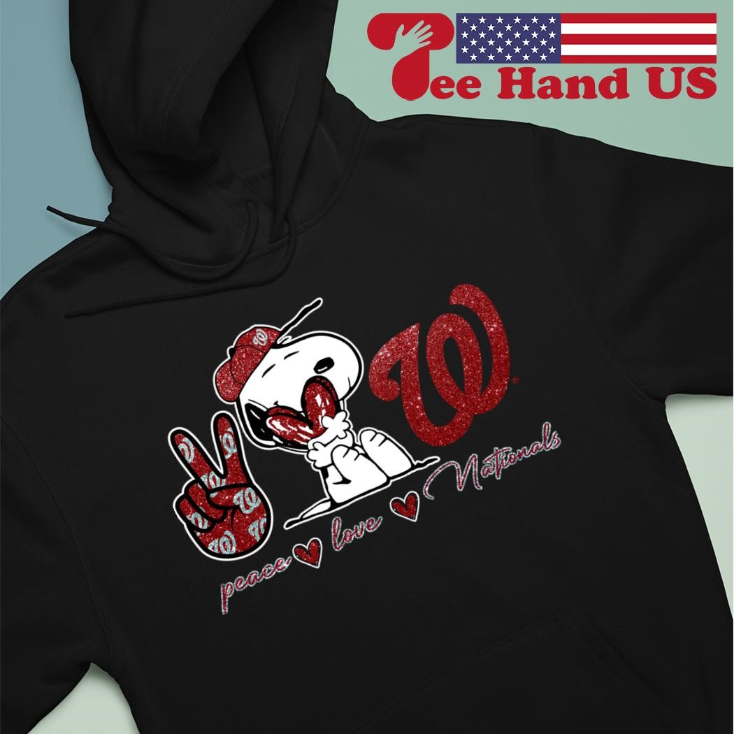 Official washington Nationals Peace Love Nationals Snoopy Shirt, hoodie,  sweater, long sleeve and tank top