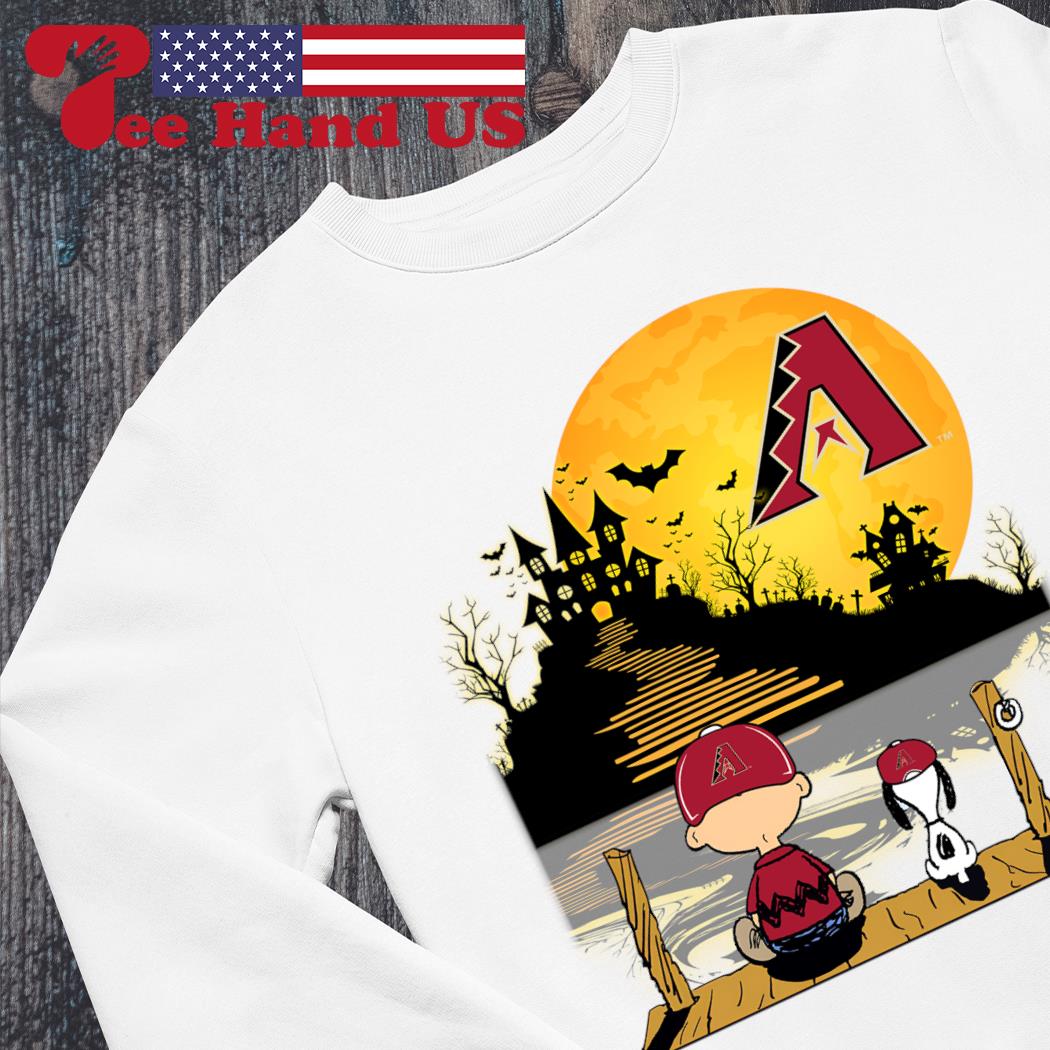 Snoopy and Charlie Brown Sit Under Moon Baltimore Orioles Halloween 2023 T- shirt, hoodie, sweater, long sleeve and tank top