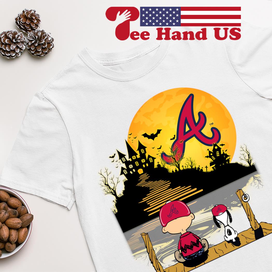 Boston Red Sox Snoopy and Charlie Brown Sit Under Moon Peanuts Halloween  shirt, hoodie, sweater, long sleeve and tank top