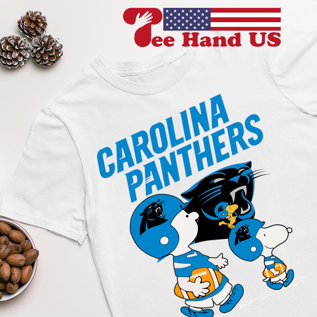 Carolina Panthers Snoopy Tshirt A Happy Christmas NFL Tee Shirts S-3XL