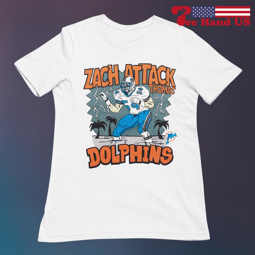 Zach Thomas Miami Dolphins attack Dolphins Player Caricature retro shirt,  hoodie, sweater, long sleeve and tank top