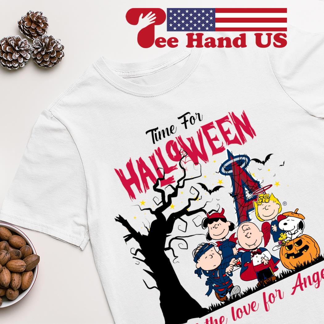 Peanuts Characters Time For Halloween And The Love For Atlanta Braves shirt,  hoodie, sweater, long sleeve and tank top