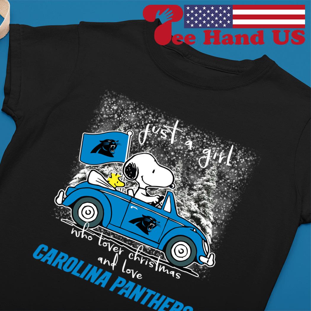 Snoopy just a girl who lover Christmas and love Carolina Panthers