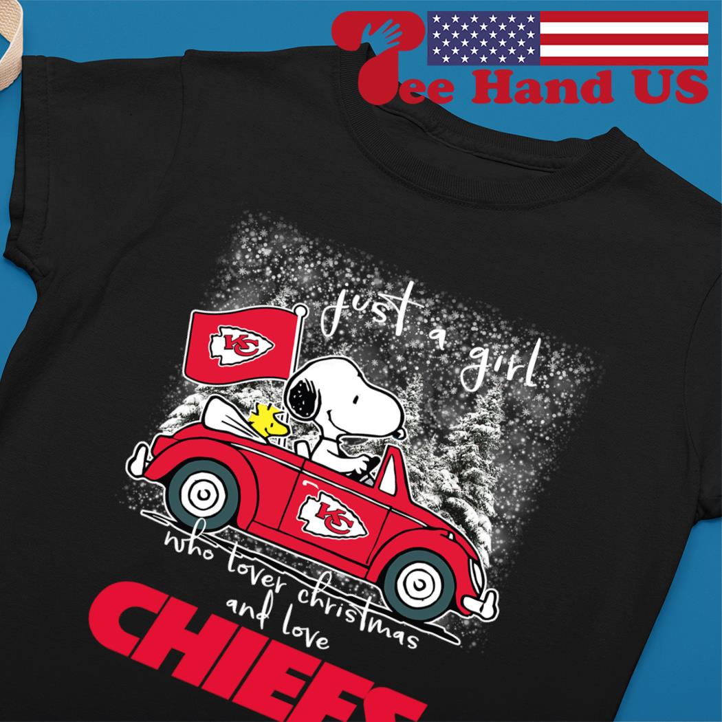 Original Nfl Kansas City Chiefs Snoopy And Woodstock Christmas T