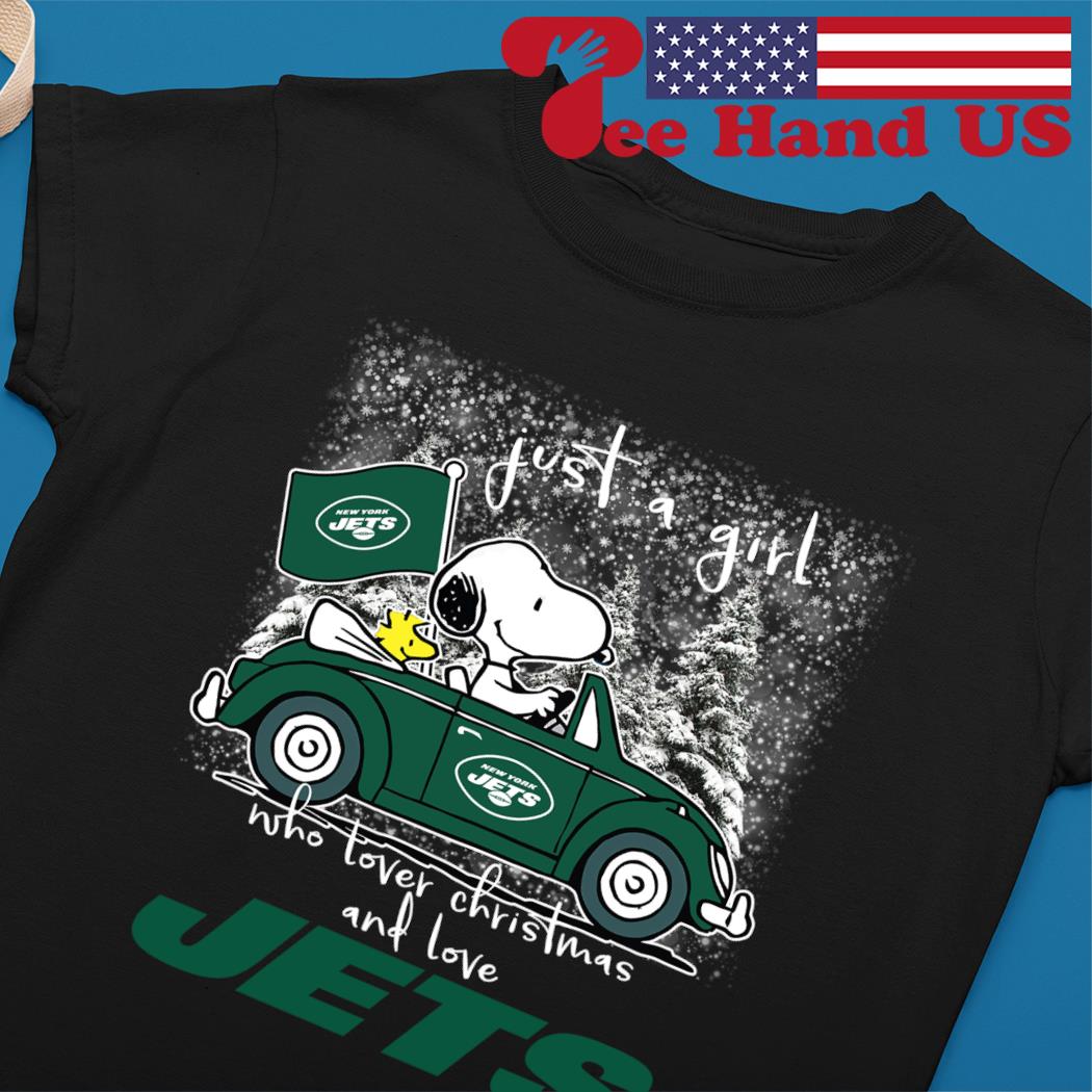 New York Jets Snoopy and Charlie Brown with Woodstock cartoon T