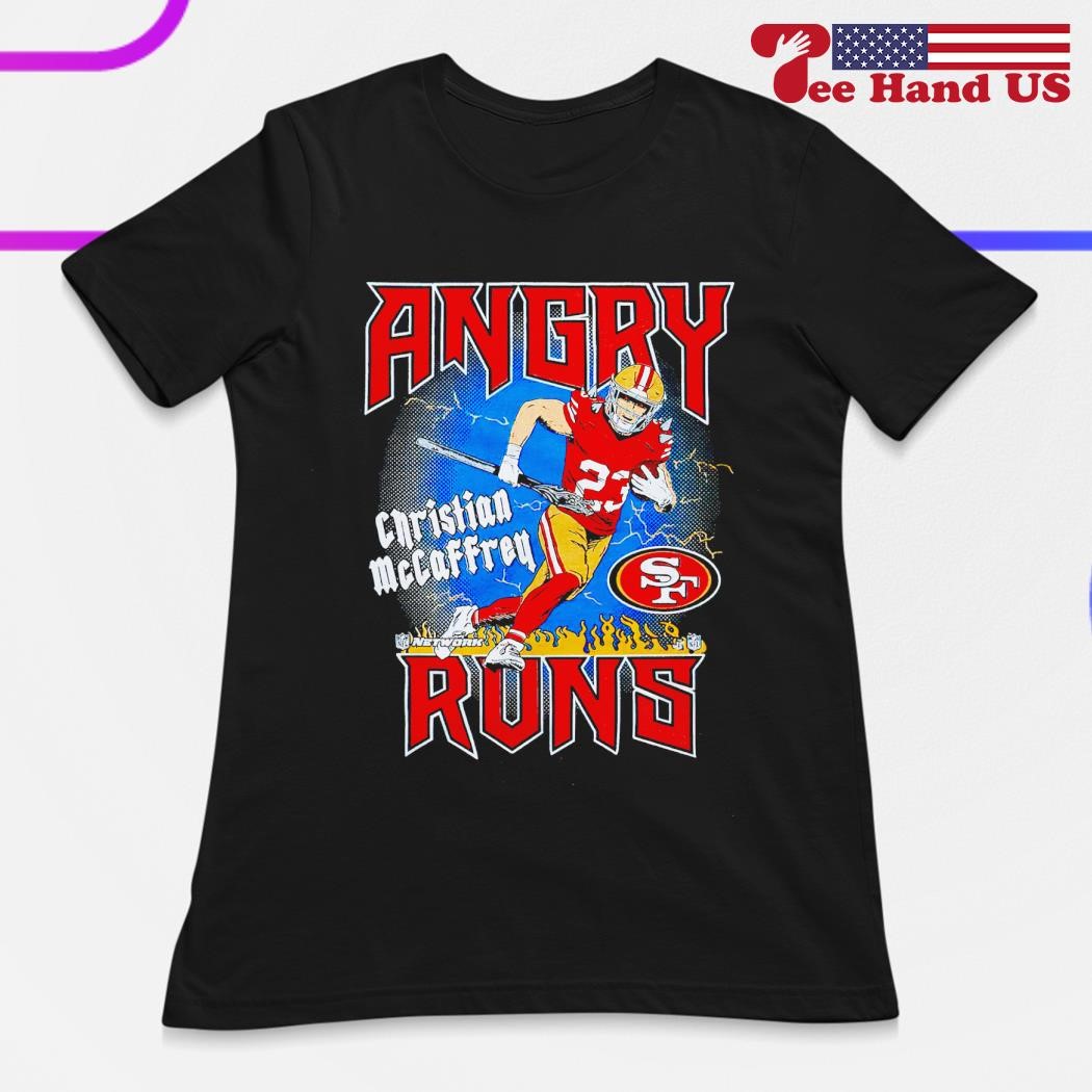 Angry Runs 49ers Christian Mccaffrey Vintage Shirts Hoodie Tank-Top Quotes