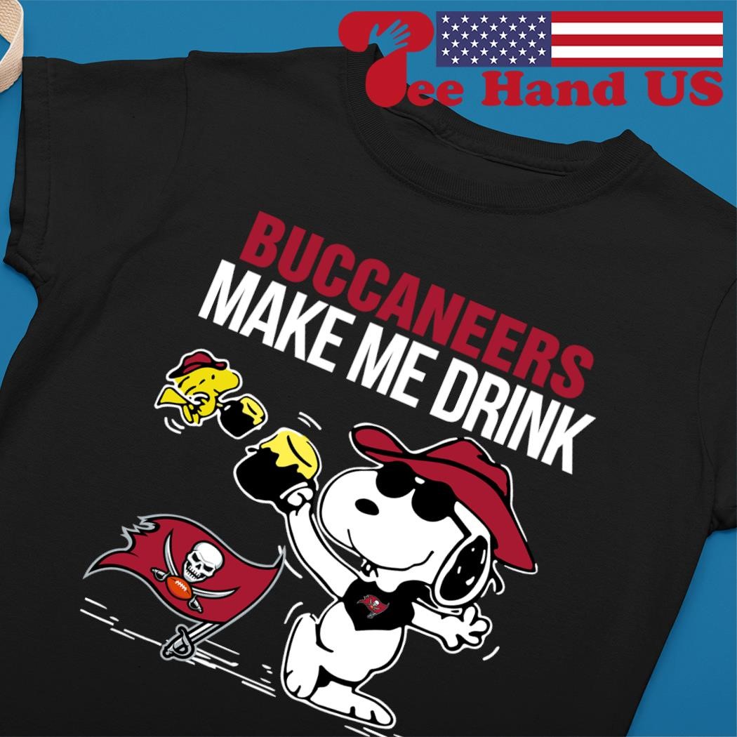 Buccaneers Snoopy Make Me Drink shirt, hoodie, sweater, long