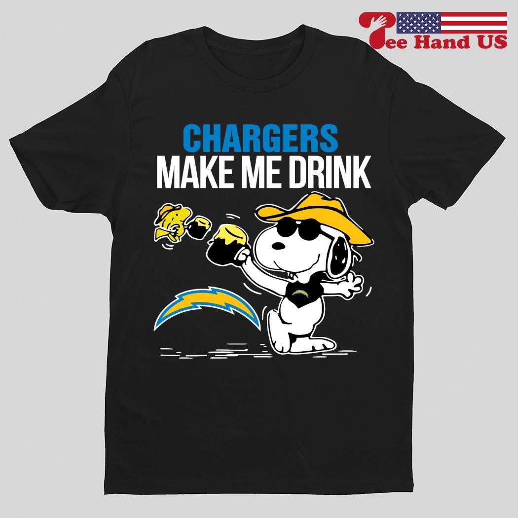 Chicago Bears Makes Me Drink Snoopy And Woodstock T-Shirt - T