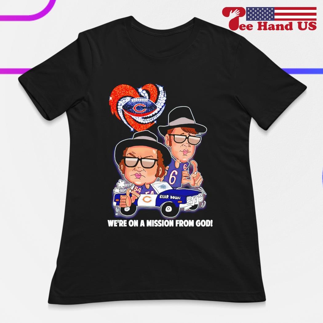 Chicago Bears we're on a mission from God cartoon funny shirt