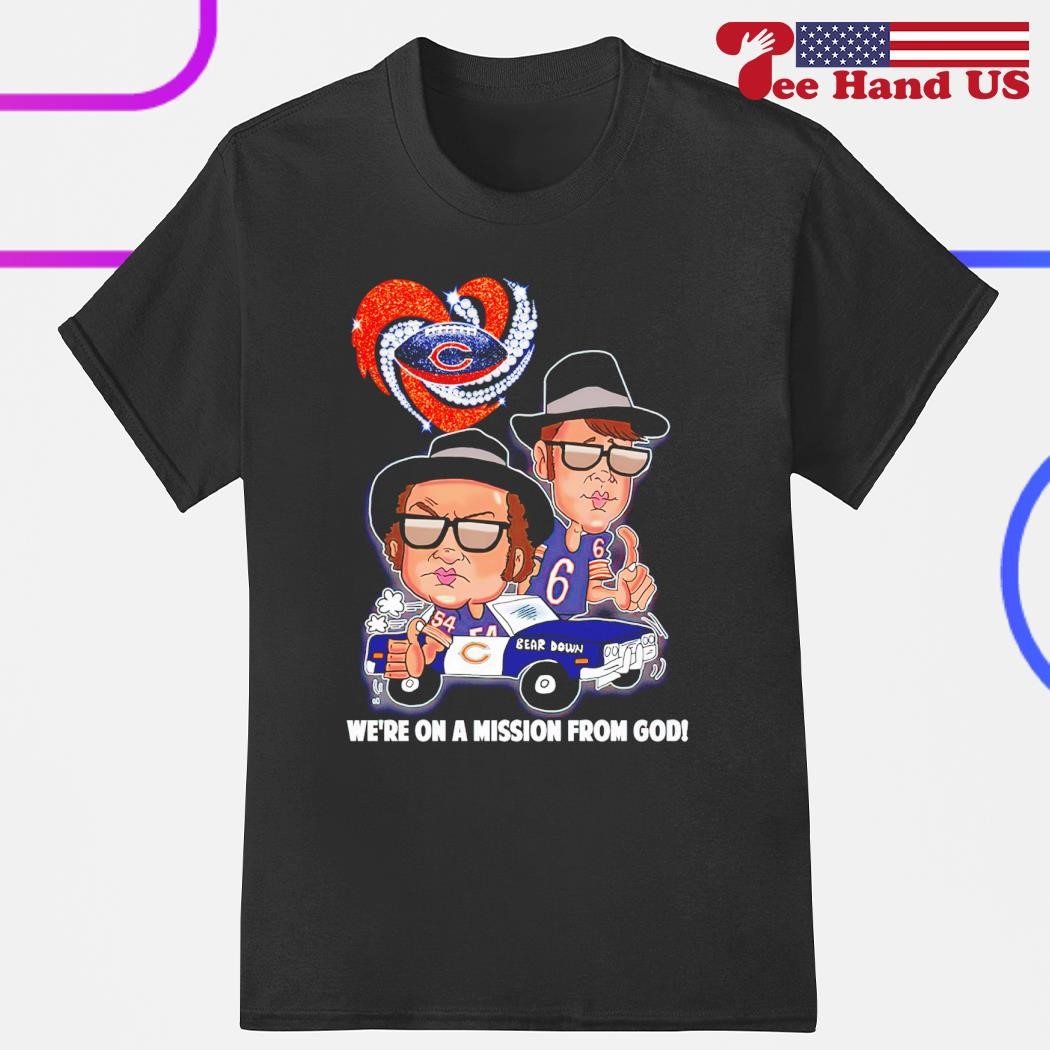 Chicago Bears we're on a mission from God cartoon funny shirt