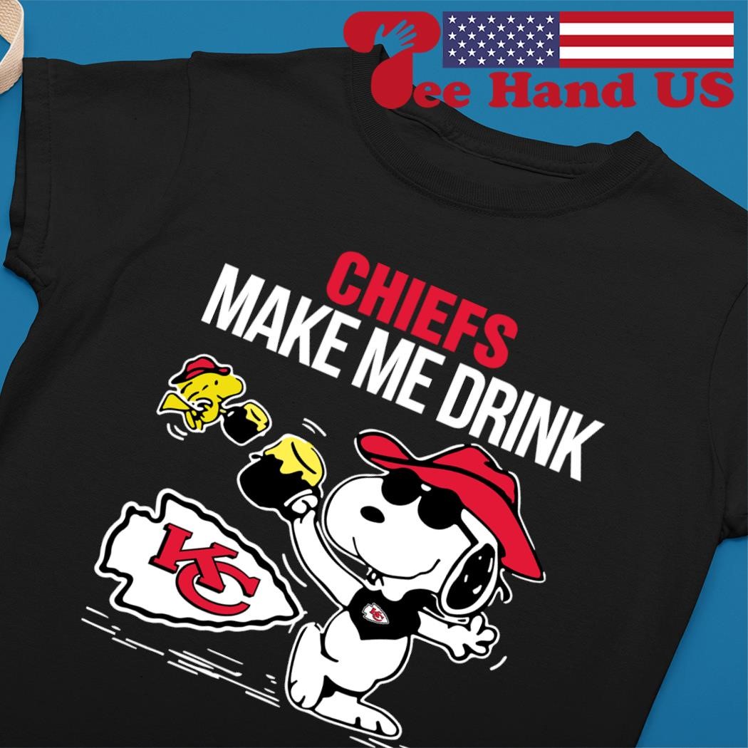 Chiefs Snoopy Make Me Drink shirt, hoodie, sweater, long sleeve