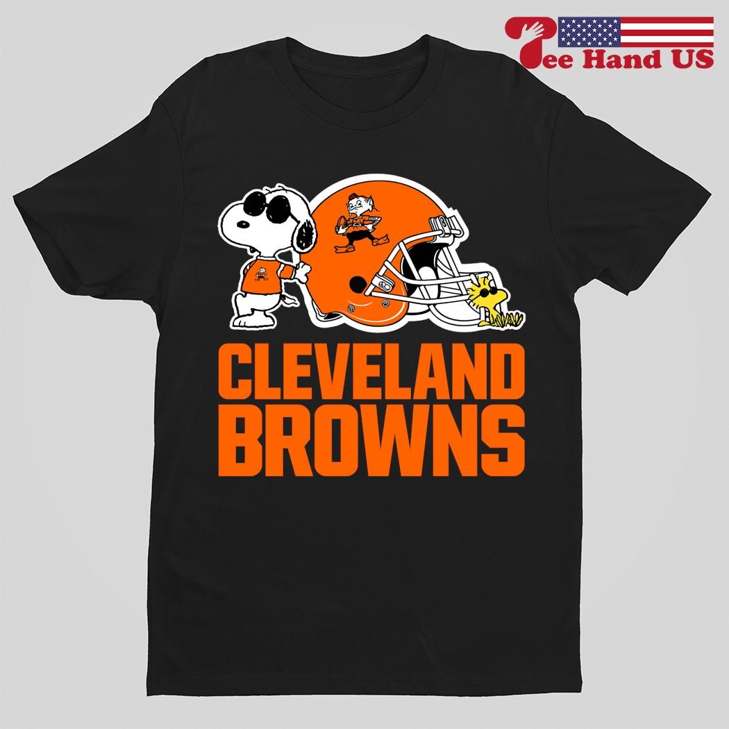 Snoopy Woodstock Cleveland Browns Christmas Shirt - High-Quality