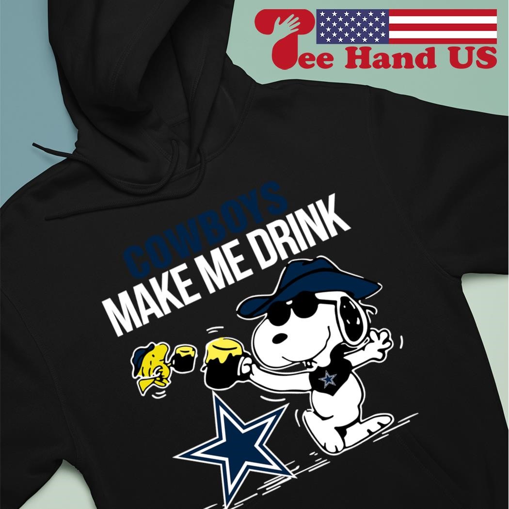 Dallas Cowboys Snoopy make me drink cartoon T-shirt, hoodie, sweater, long  sleeve and tank top