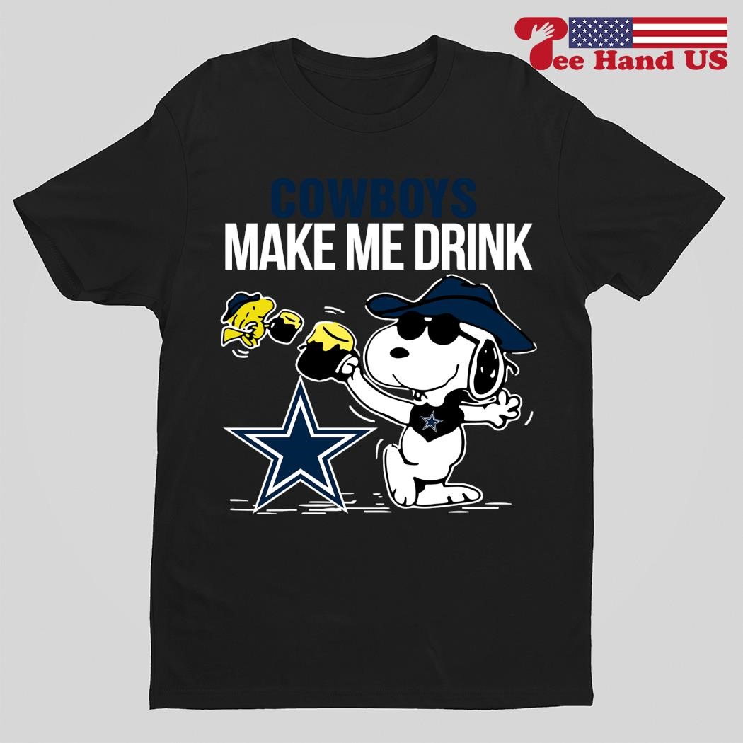 Dallas Cowboys Snoopy make me drink cartoon T-shirt, hoodie