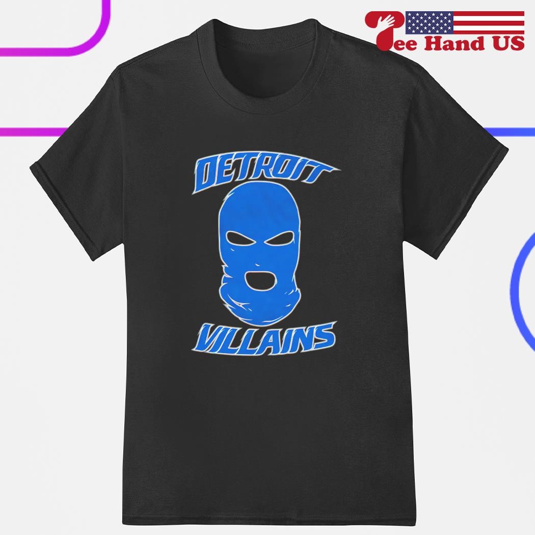 SALE !!! Detroit Lions Detroit Villains Funny T shirt For Fan Men S-3XL