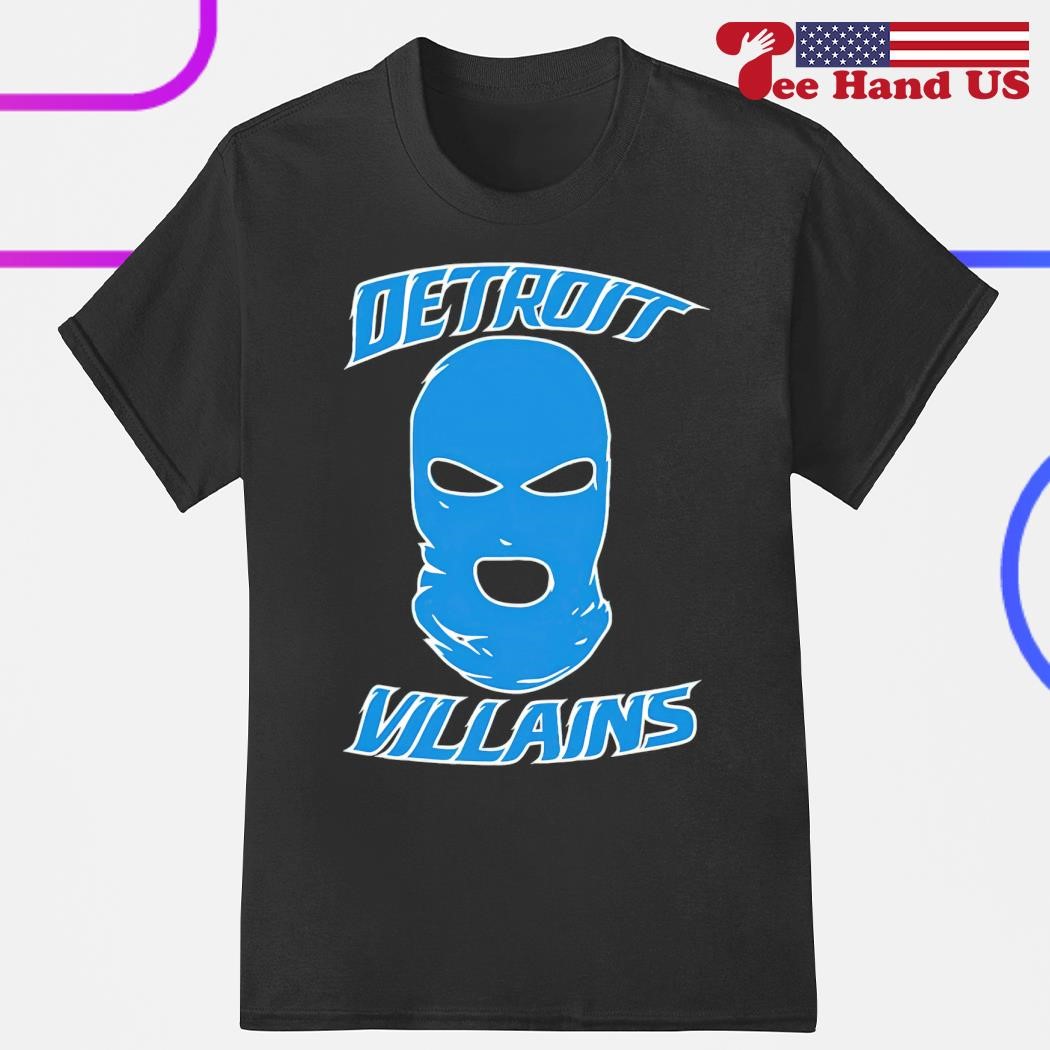 SALE !!! Detroit Lions Detroit Villains Funny T shirt For Fan Men S-3XL