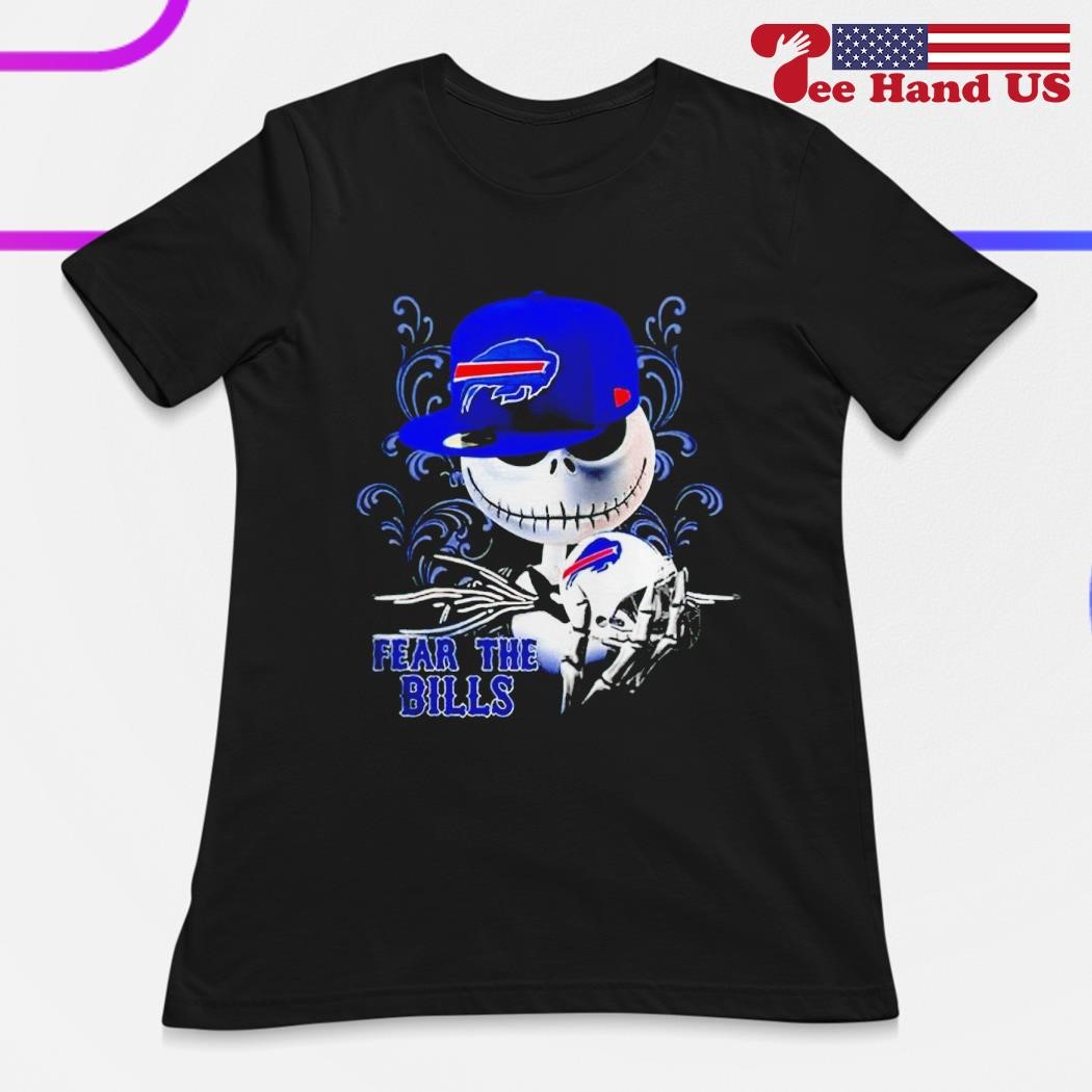 Design buffalo Bills Jack Skellington fear the Bills halloween shirt,  hoodie, sweater, long sleeve and tank top