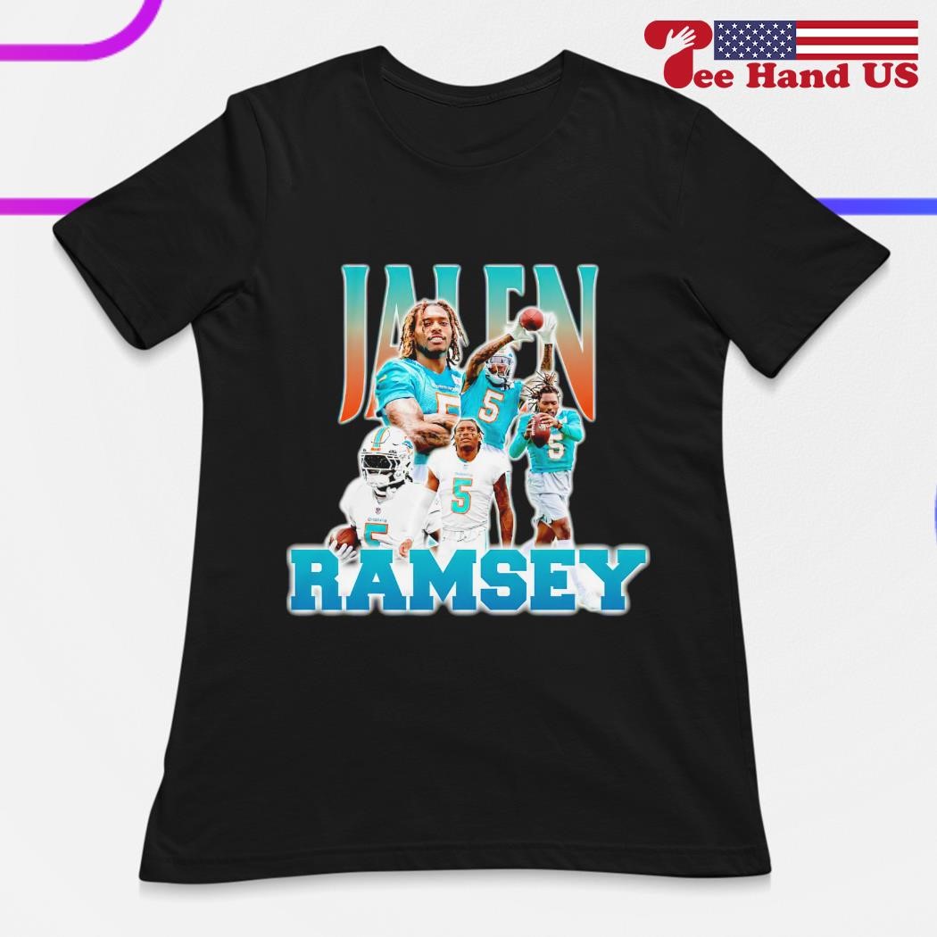 Printify Jalen Ramsey Miami Dolphins Graphic Tee Black / S