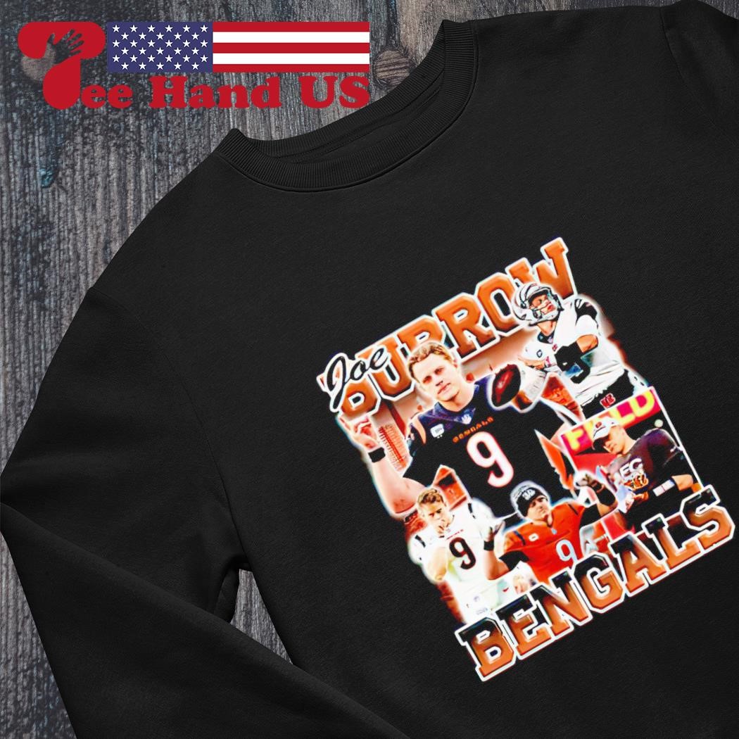 Joe Burrow 9 Cincinnati Bengals football vintage poster shirt, hoodie,  sweater, long sleeve and tank top