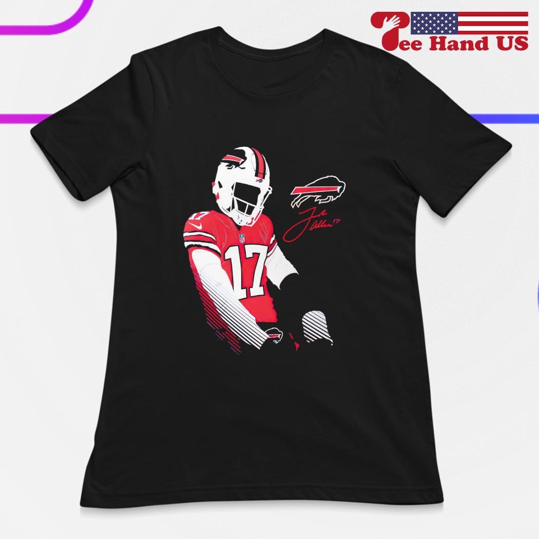 Josh Allen Buffalo Bills Girls Youth Pink Fashion Fan Gear V-Neck T-Shirt