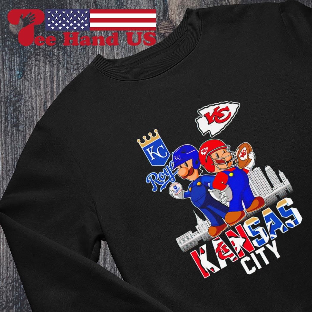 Super Mario Kansas City Royals And Kansas City Chiefs City Skyline Shirt -  Guineashirt Premium ™ LLC