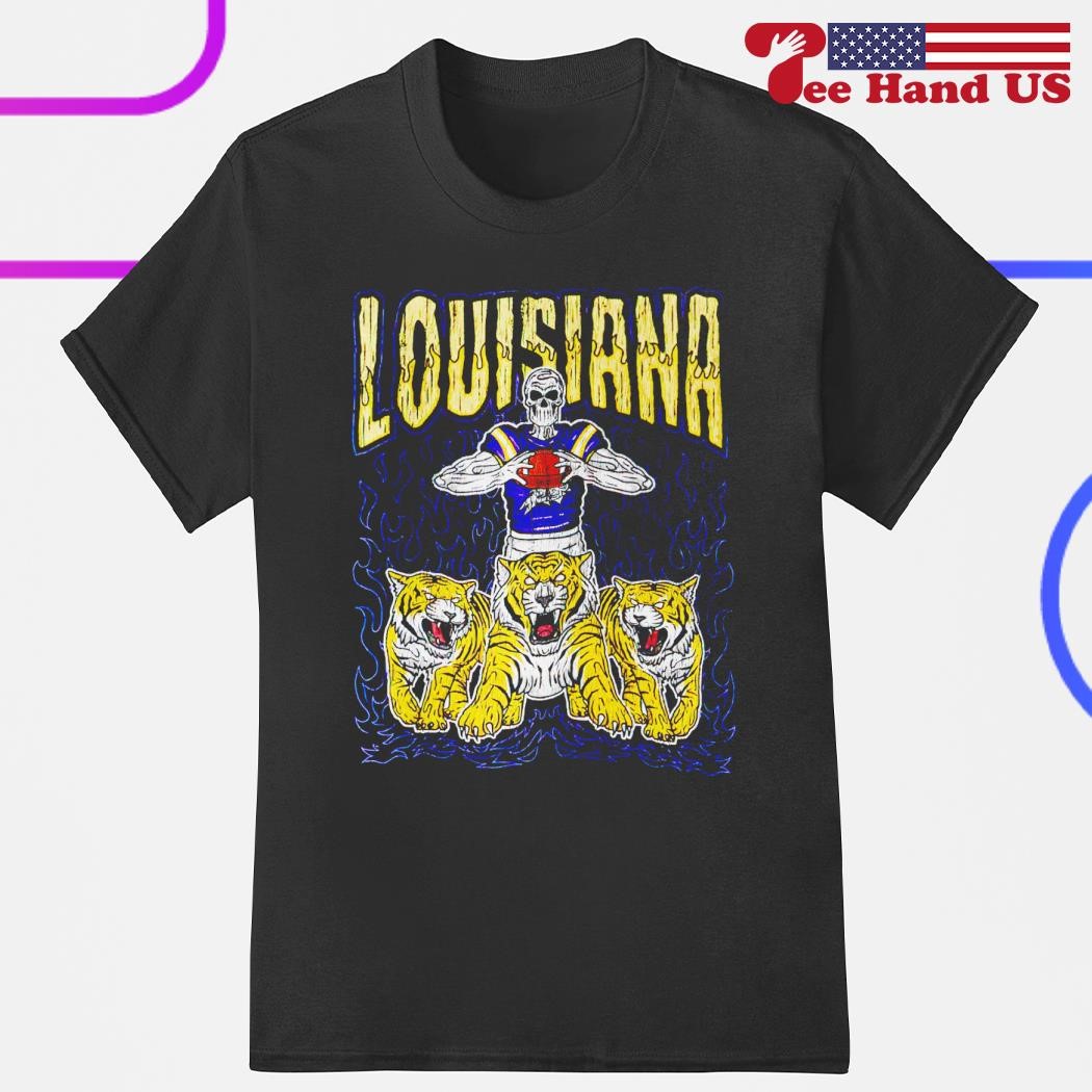 LSU Louisiana Football skeleton shirt, hoodie, sweater, long sleeve and  tank top