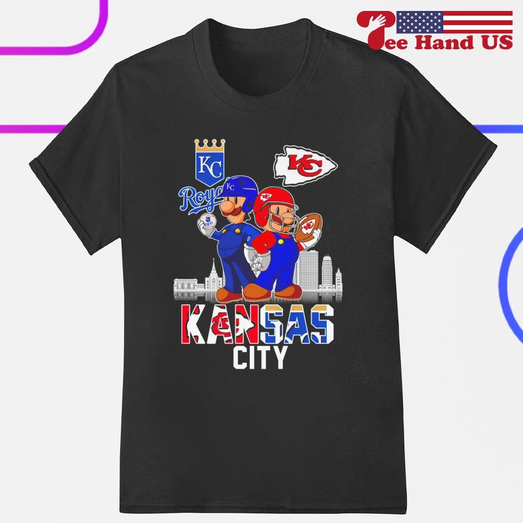 The Super Mario Bros Kansas City Royals and Kansas City Chiefs Kansas City  2023 shirt, hoodie, sweater, long sleeve and tank top