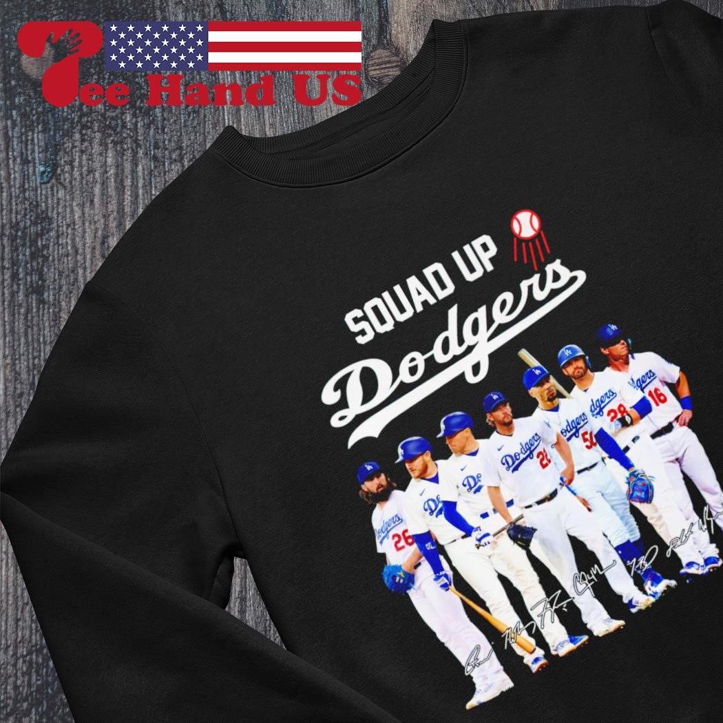 New York Dodgers squad up Dodgers players signatures shirt, hoodie