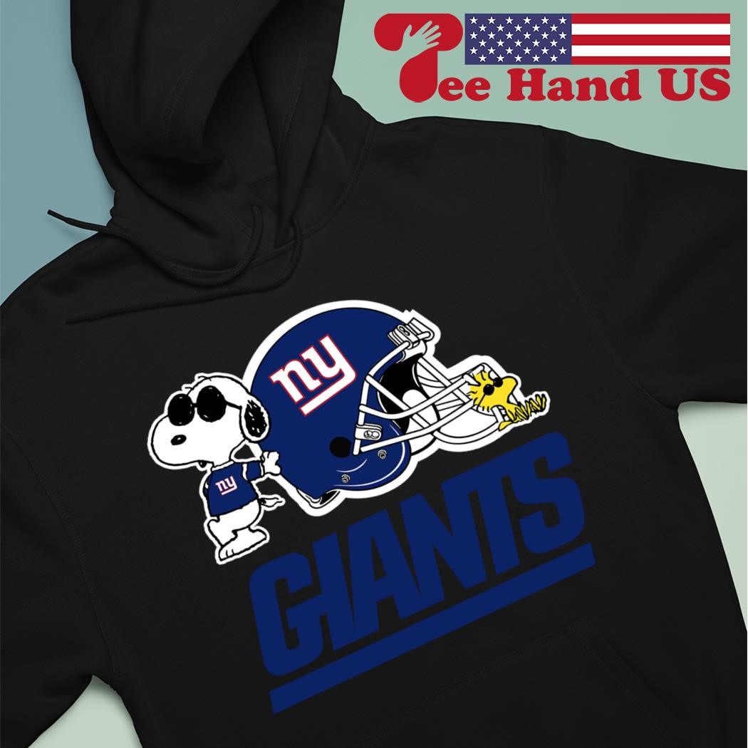 New York Giants Snoopy And Woodstock Helmet Shirt - High-Quality