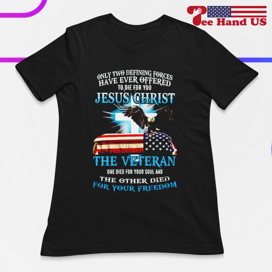 Only Two Defining Jesus Christ And The American Veteran All Over Print 3D  Hoodie