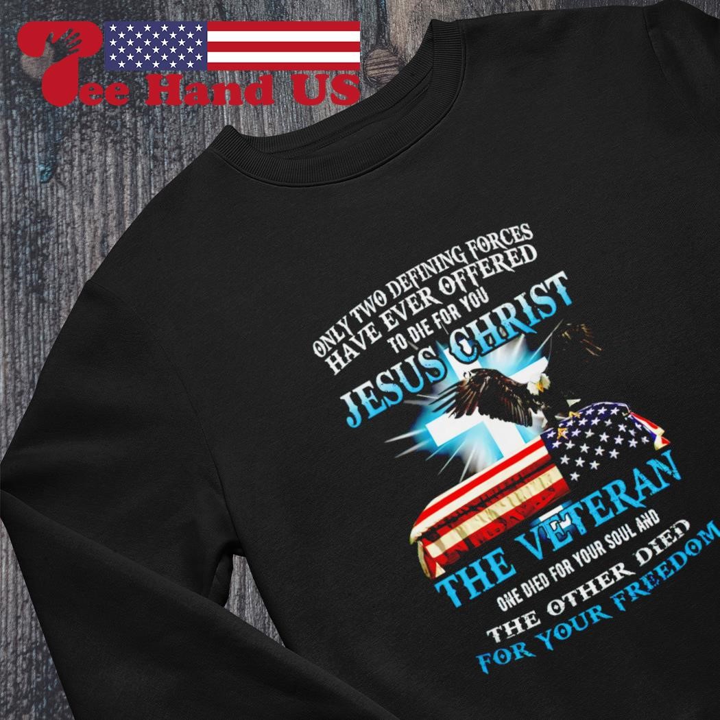 Only Two Defining Jesus Christ And The American Veteran All Over Print 3D  Hoodie