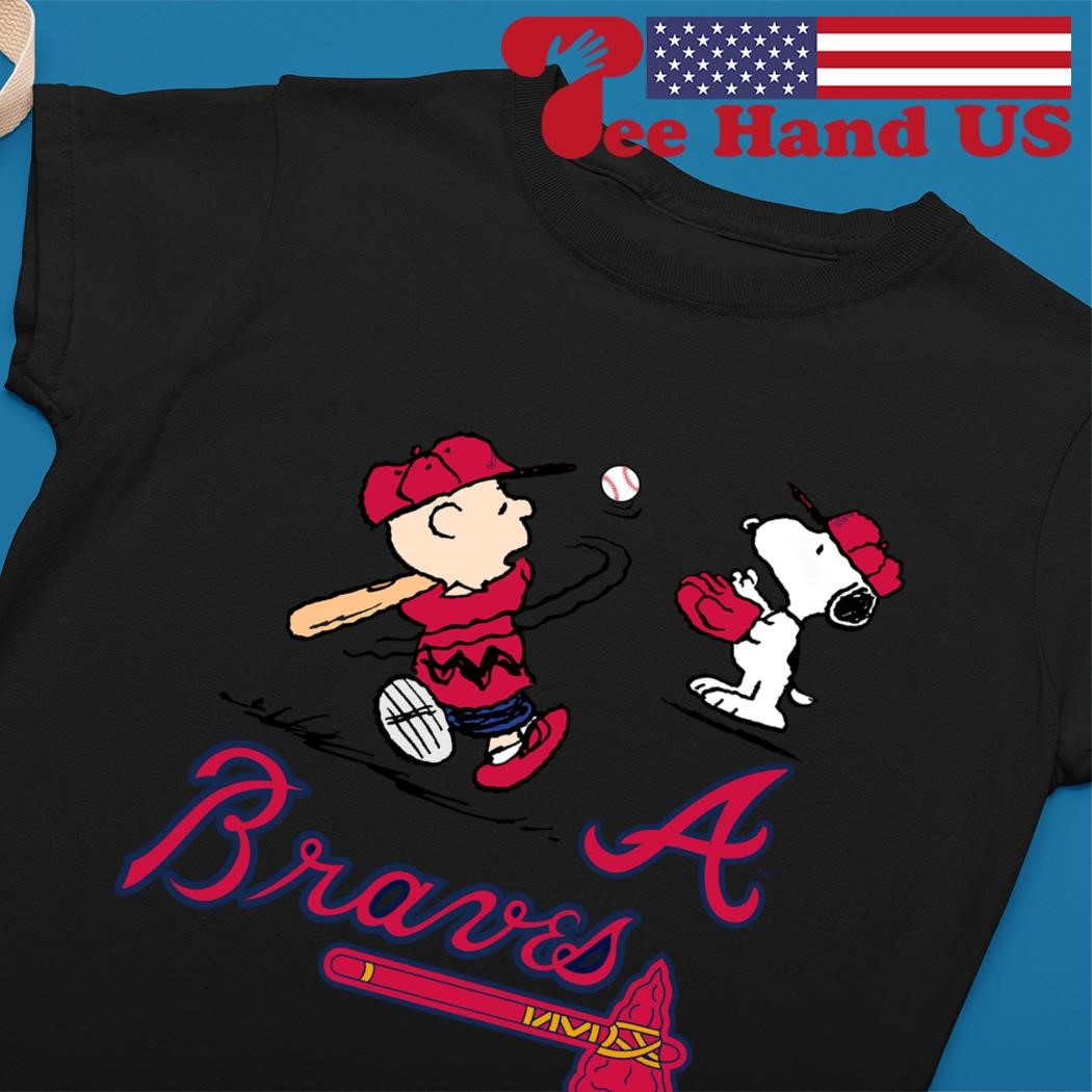 Peanuts Charlie Brown And Snoopy Playing Baseball Atlanta Braves shirt,  hoodie, sweater, long sleeve and tank top