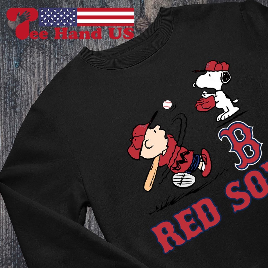 Peanuts Charlie Brown And Snoopy Playing Baseball Boston Red Sox shirt,  hoodie, sweater, long sleeve and tank top