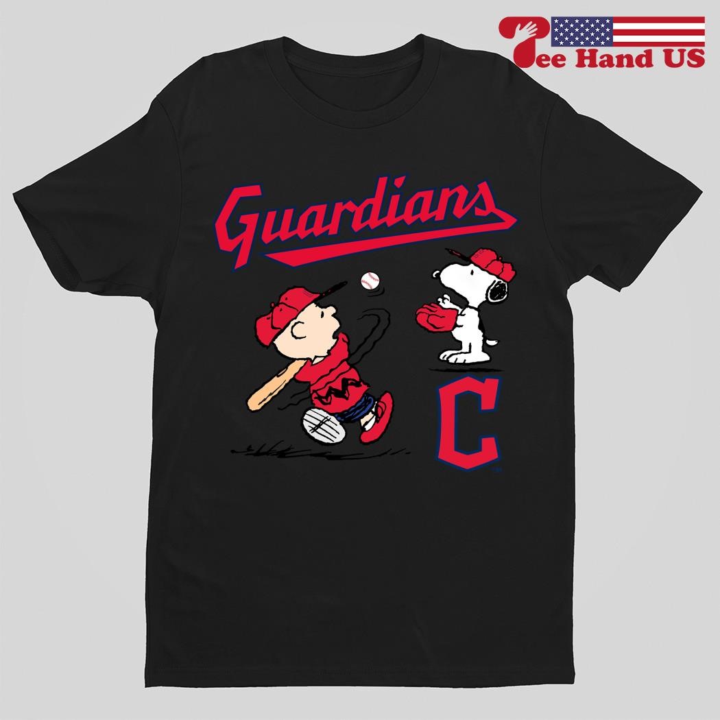 Charlie Brown And Snoopy Playing Baseball Cleveland Guardians Mlb