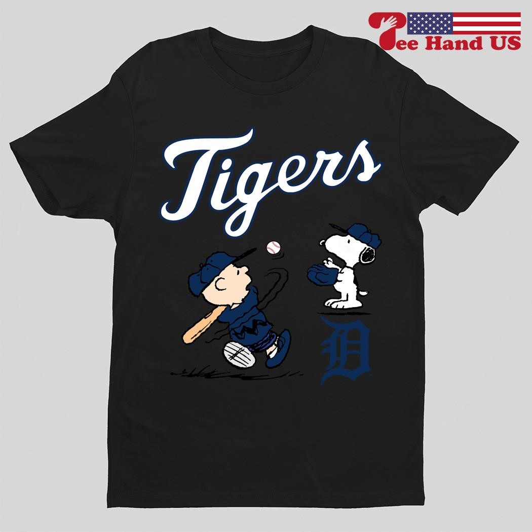 Mlb Detroit Tigers Charlie Brown Snoopy Detroit Tigers Tshirt T-shirt