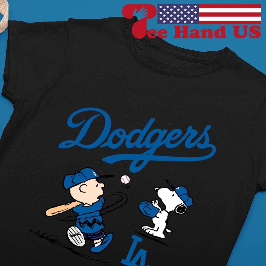 Peanuts Charlie Brown And Snoopy Playing Baseball Los Angeles Dodgers  shirt, hoodie, sweater, long sleeve and tank top