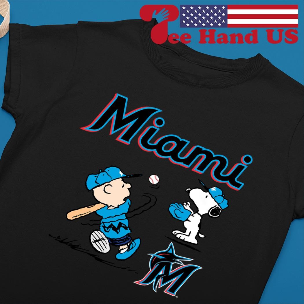 Peanuts Snoopy x Miami Marlins Baseball Jersey Wl - Scesy