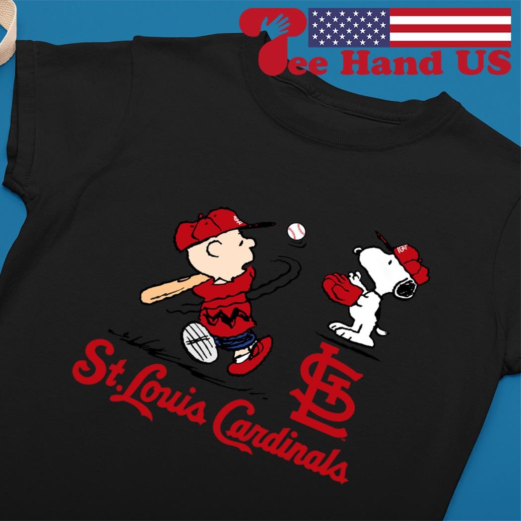Snoopy and Charlie Brown Sit Under Moon St. Louis Cardinals