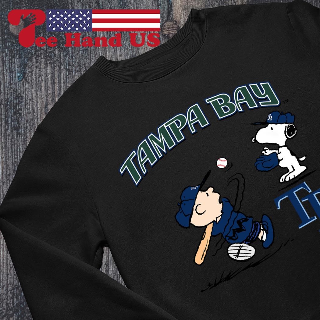 Peanuts Charlie Brown And Snoopy Playing Baseball Tampa Bay Rays shirt,sweater,  hoodie, sweater, long sleeve and tank top