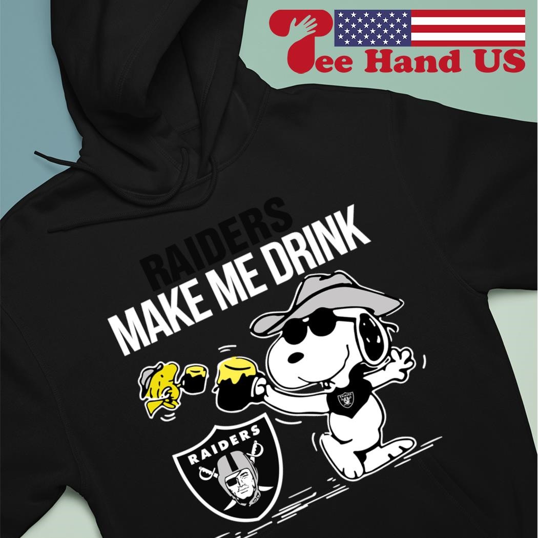 Oakland Raiders Makes Me Drink Snoopy And Woodstock T-Shirt - T-shirts Low  Price