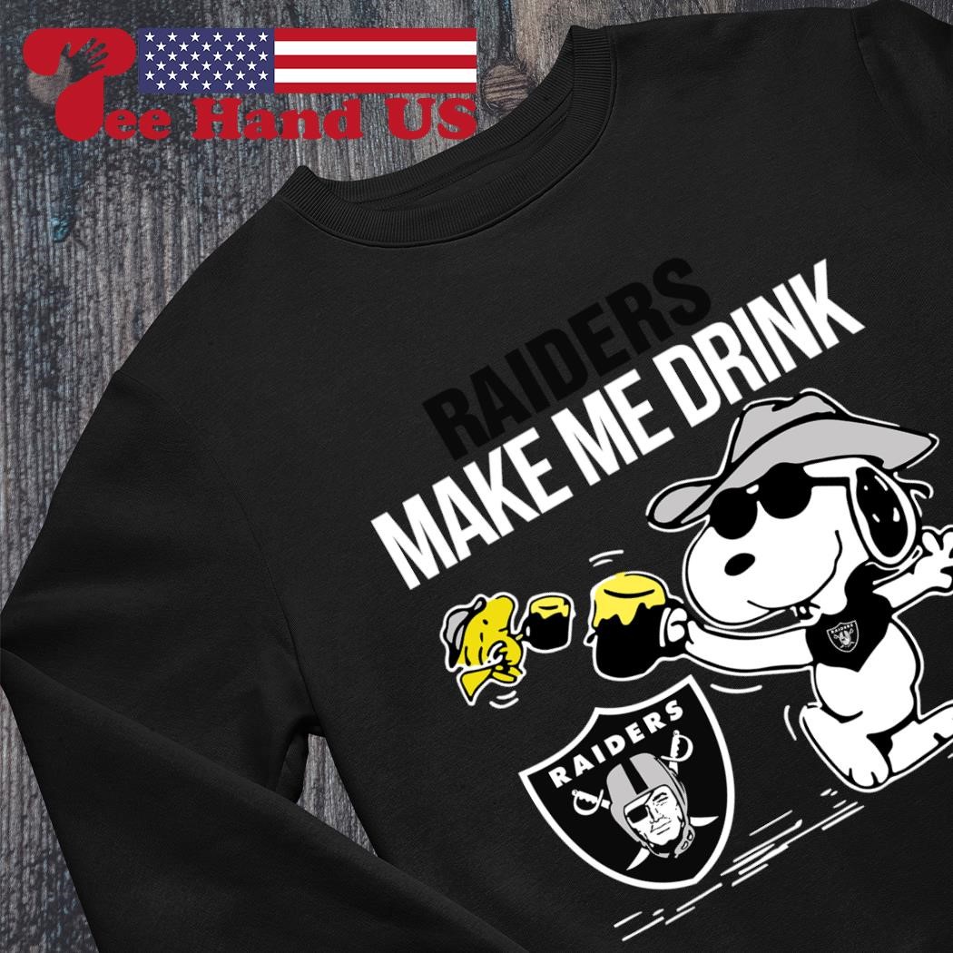 Snoopy Oakland Raiders Make Me Drinks shirt, hoodie, sweater, long sleeve  and tank top