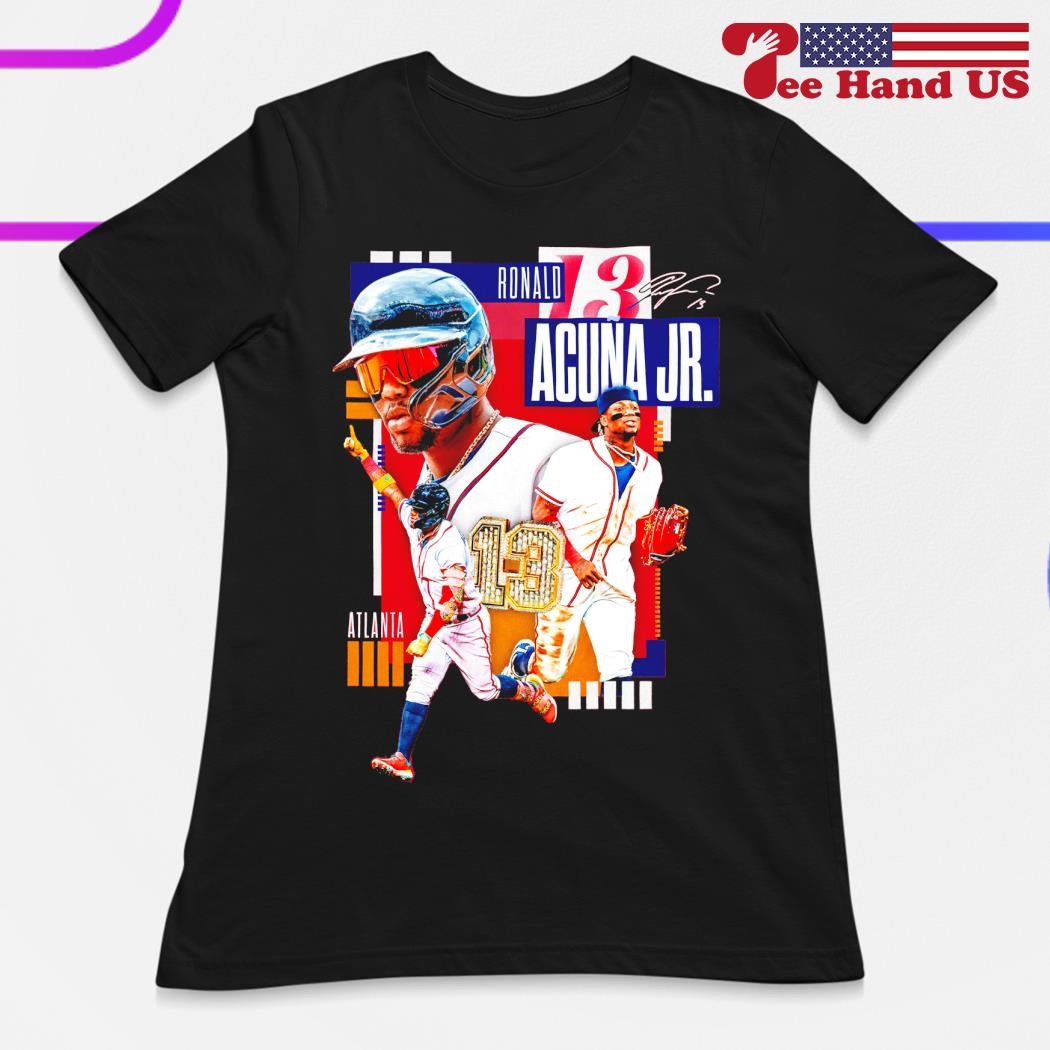 Ronald Acuña Jr. Atlanta Braves vintage signature shirt, hoodie