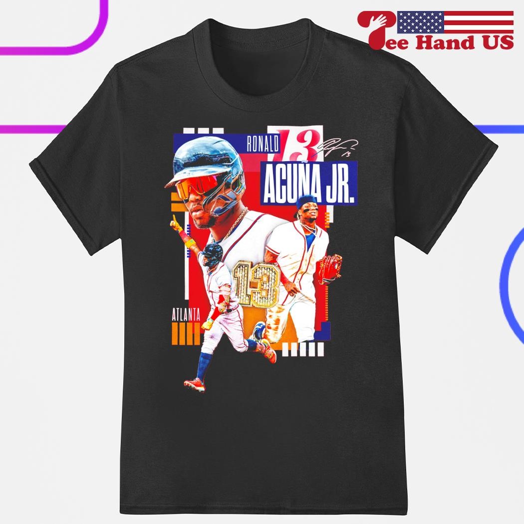 Men's Fanatics Branded Ronald Acuña Jr. Navy Atlanta Braves Name & Number Muscle Tank Hoodie