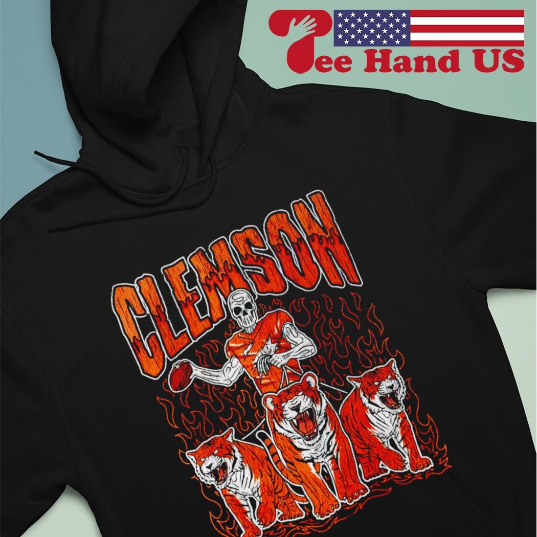 Skeleton Clemson Tigers football shirt - redbubbletees