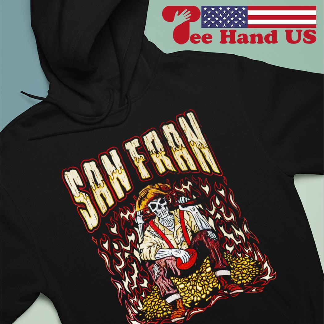 Skull metallica san francisco 49ers football shirt, hoodie, sweater, long  sleeve and tank top