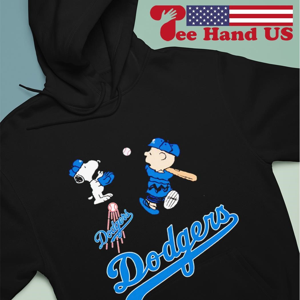 Peanuts Charlie Brown And Snoopy Playing Baseball Los Angeles Dodgers  t-shirt, hoodie, sweater, long sleeve and tank top