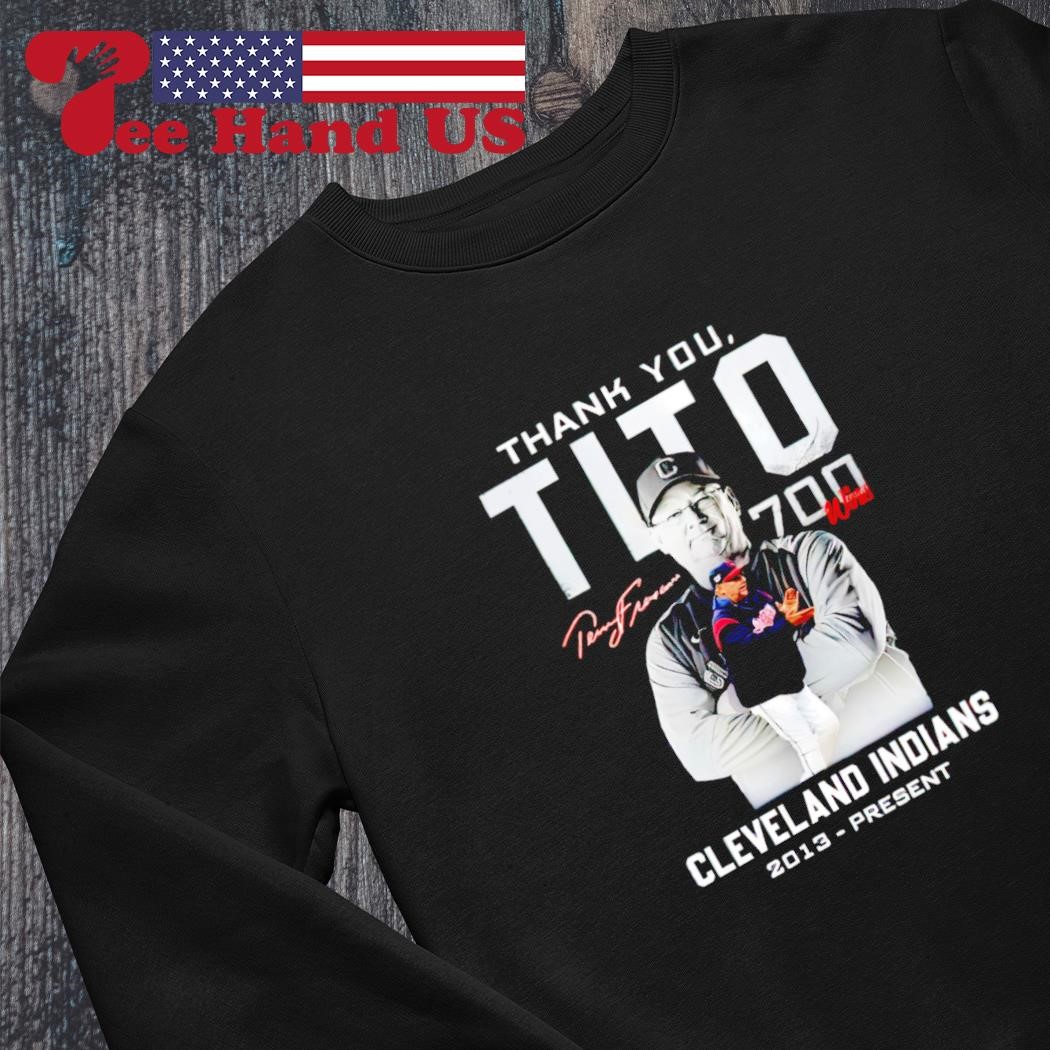 Thank You Tito 700 Wins In Cleveland Indians Signature Shirt, hoodie,  longsleeve, sweatshirt, v-neck tee