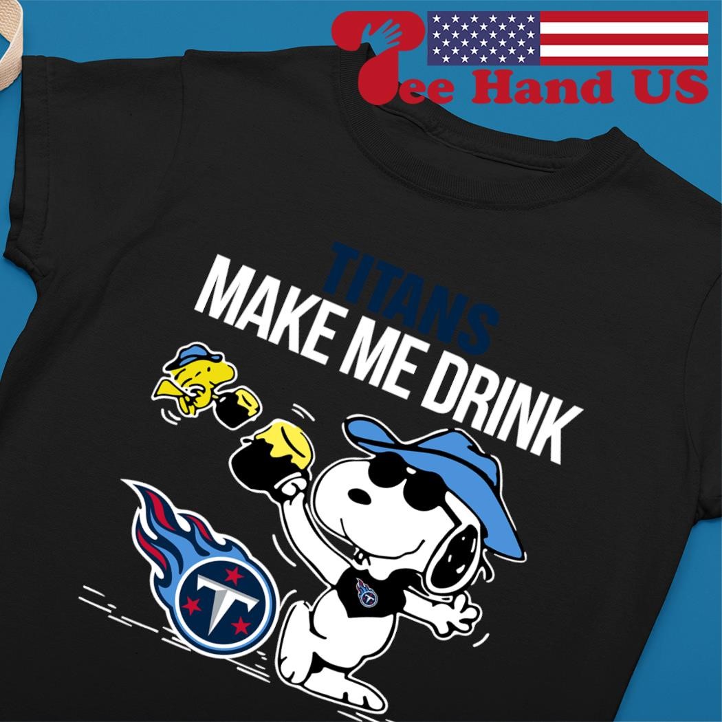Titans Snoopy Make Me Drink shirt, hoodie, sweater, long sleeve and tank top