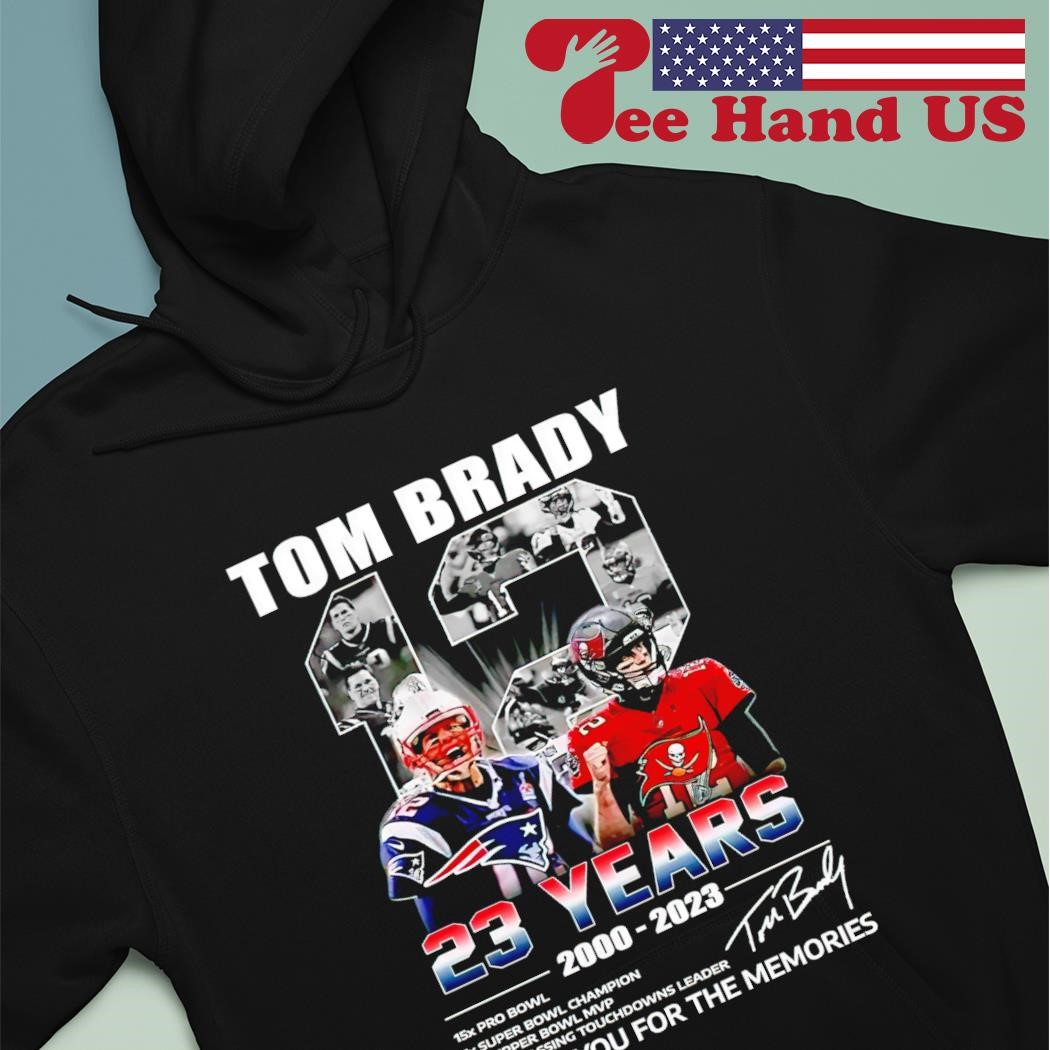 Thank you Tom Brady goat 23 seasons 2000-2023 New England Patriots and  Tampa Bay Buccaneers signature shirt - Teefefe Premium ™ LLC